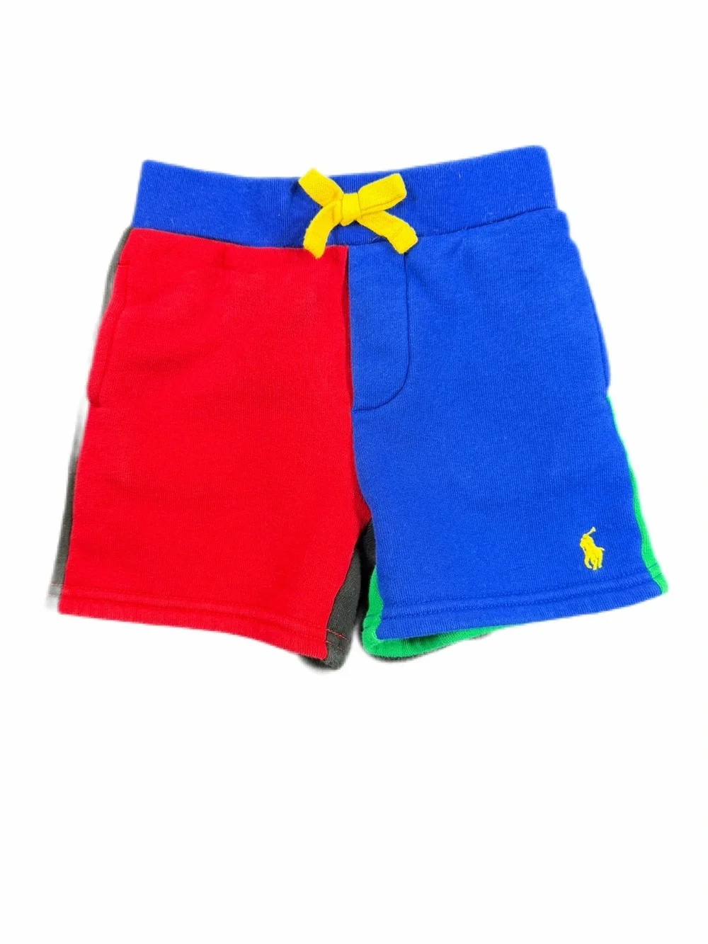 RALPH LAUREN Color-Blocked Fleece Shorts - 12M